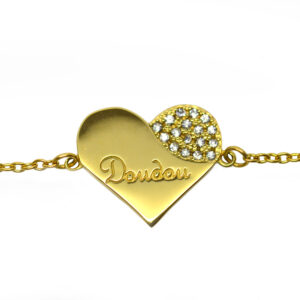 Bracelet cœur Doudou, bijoux antillais, bijoux Martinique, créatrice de bijoux Martinique