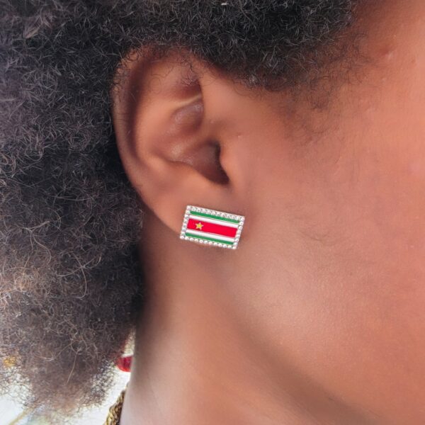 Boucles moyenne drapeau de la guadeloupe rectangle