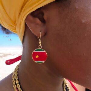 Boucles rondes drapeau Guadeloupe