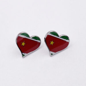 Boucles coeur drapeau de la Guadeloupe