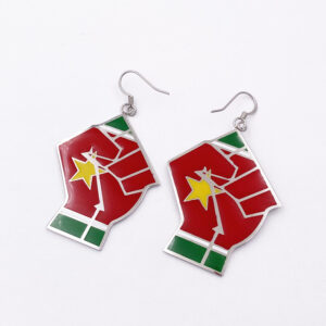 Boucles Grand poing drapeau Guadeloupe