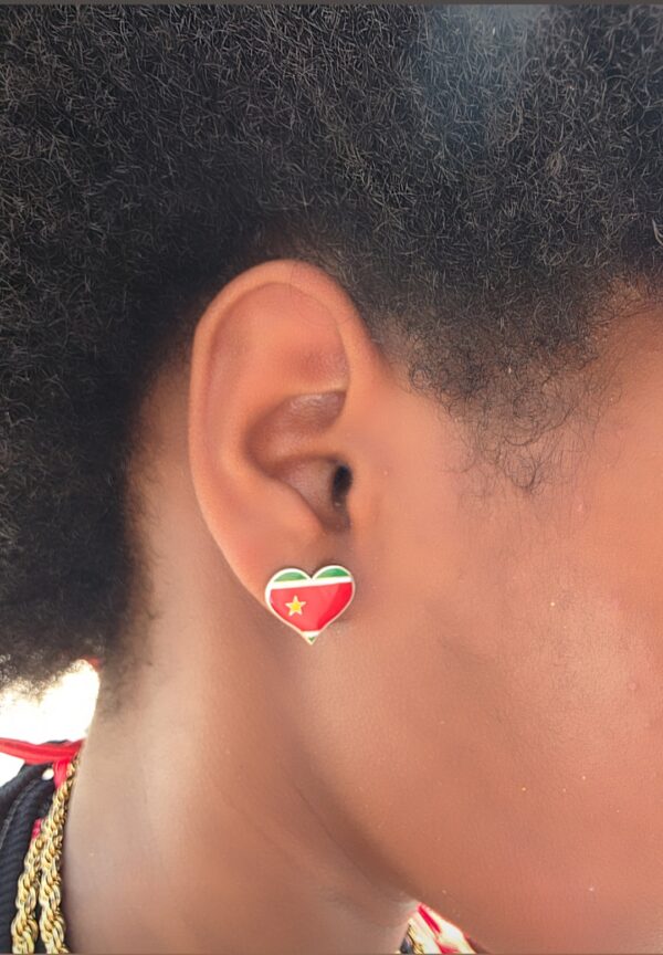 Boucles coeur drapeau Guadeloupe