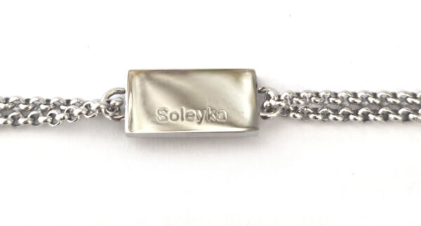 Bracelet RVN rectangulaire strassé – Image 3