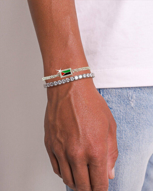 Bracelet RVN rectangulaire strassé – Image 4