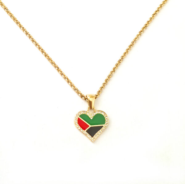 Chaine + pendentif cœur RVN strassé